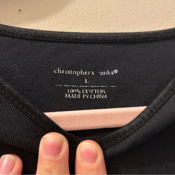 Christopher & Banks Classic Black T-Shirt - Picture 3 of 7